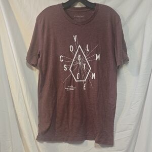 Volcom Men's Burgundy Graphic Tee